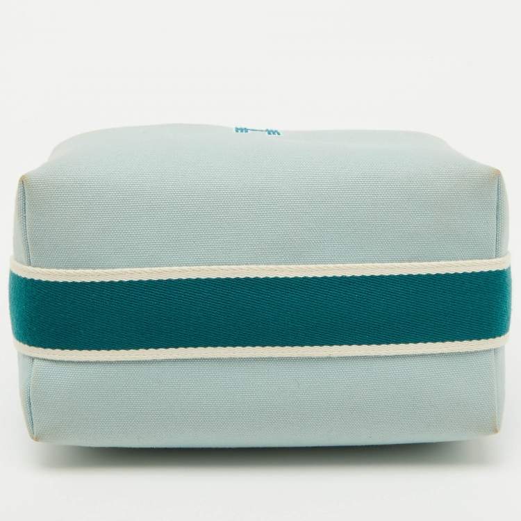 Pre Owned Hermes Eucalyptus Toile H Canvas Small Bride-a-Brac Case
