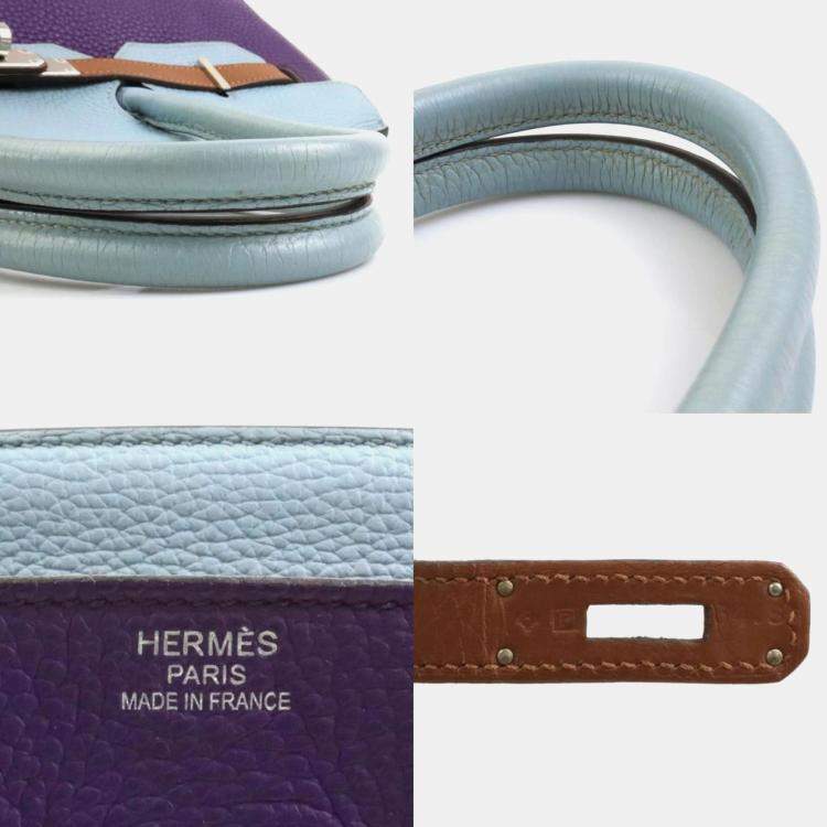 Pre Owned Hermes Multicolor Taurillon Clemence Leather Birkin 35 Tote Bag