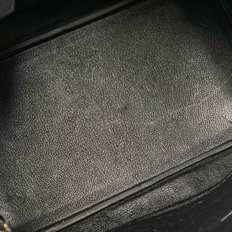 Pre Owned Hermes Noir Togo Leather Gold Finish Birkin 35 Bag