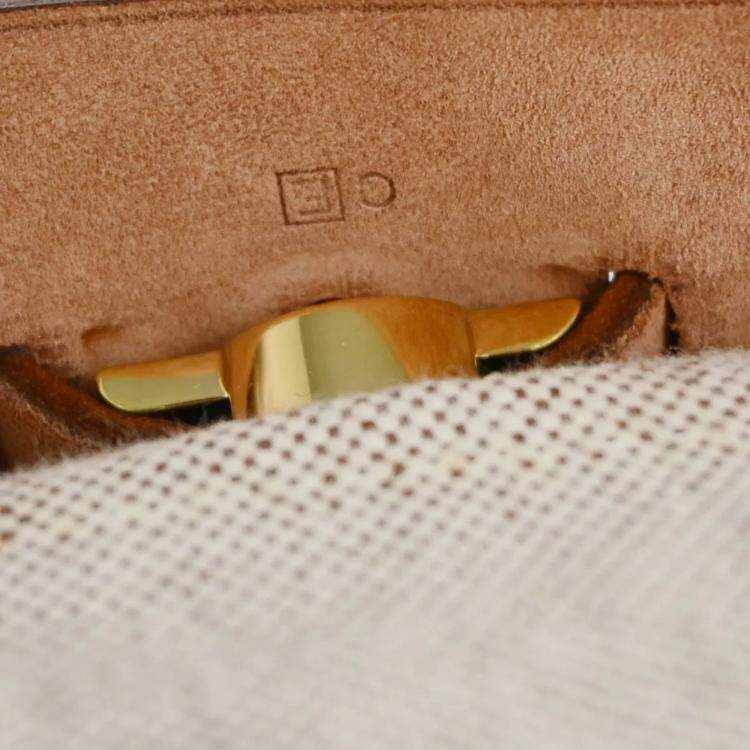 Pre Owned Hermes Brown Brown and Toile H Herbag PM  Bag