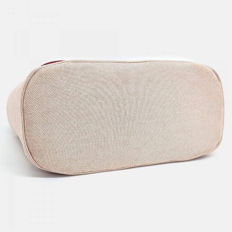 Pre Owned Hermes Terracotta Canvas Cabriole Diper Bag