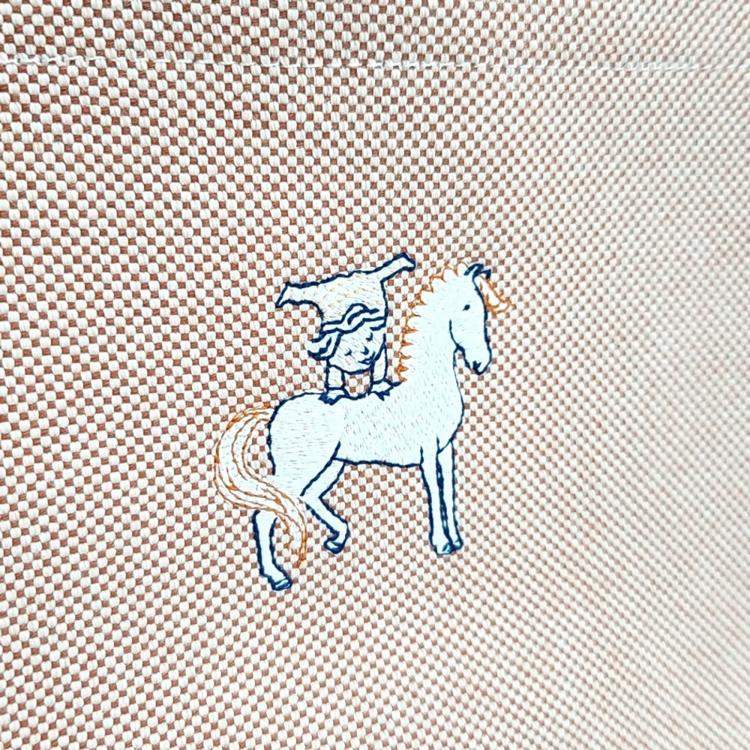 Pre Owned Hermes Terracotta Canvas Cabriole Diper Bag