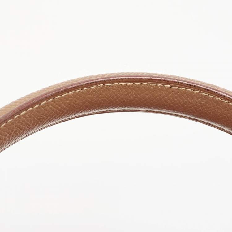 Pre Owned Hermes Gold Courchevel Leather Gold Finish Kelly Sellier 32 Bag