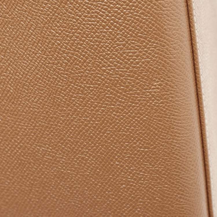 Pre Owned Hermes Gold Courchevel Leather Gold Finish Kelly Sellier 32 Bag