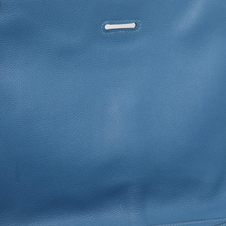 Pre Owned Hermes Azur Togo Steve Light Messenger Bag
