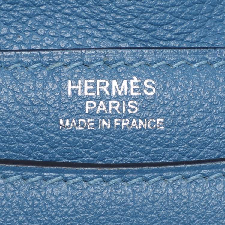 Pre Owned Hermes Azur Togo Steve Light Messenger Bag