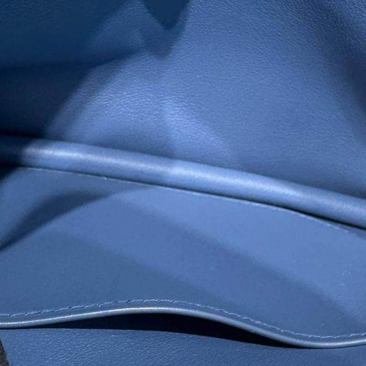 Pre Owned Hermes Agate Blue Evercolor Leather Constance 19 Bag
