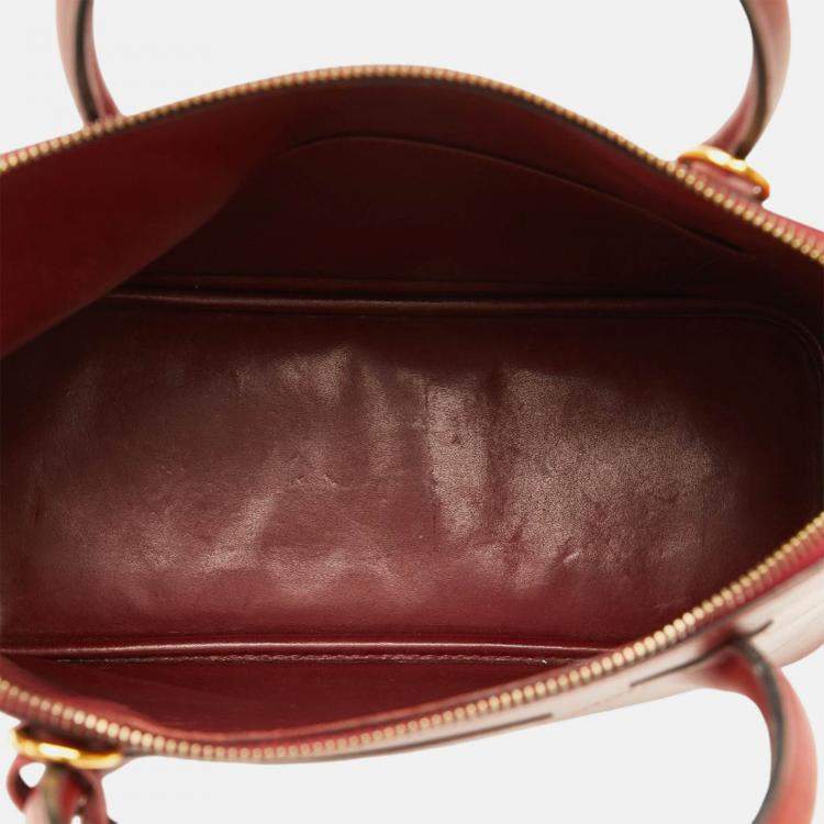 Pre Owned Hermes Red Leather Bolide 31 Handbag