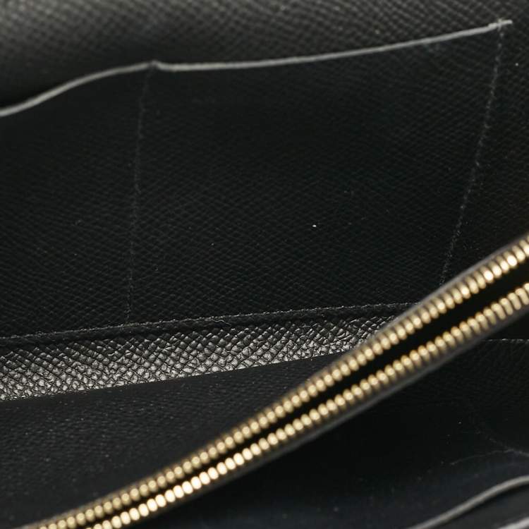 Pre Owned Hermès Noir Epsom Leather Kelly To Go Wallet