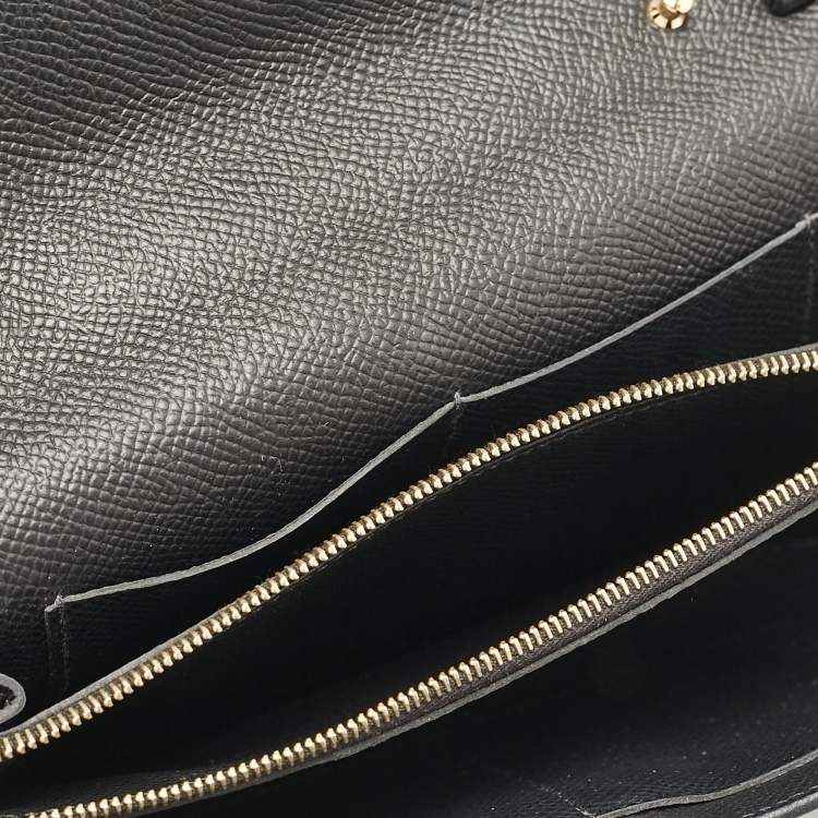 Pre Owned Hermès Noir Epsom Leather Kelly To Go Wallet