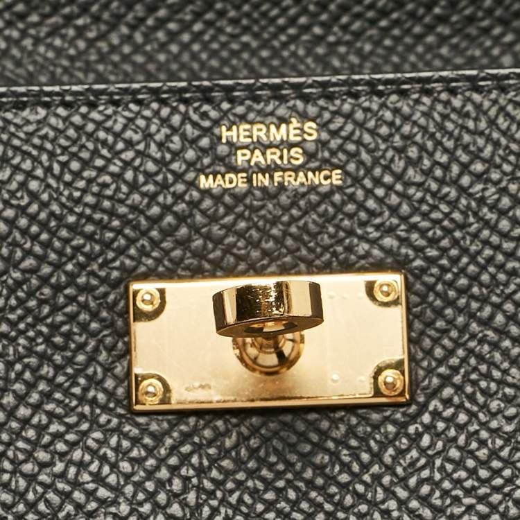 Pre Owned Hermès Noir Epsom Leather Kelly To Go Wallet