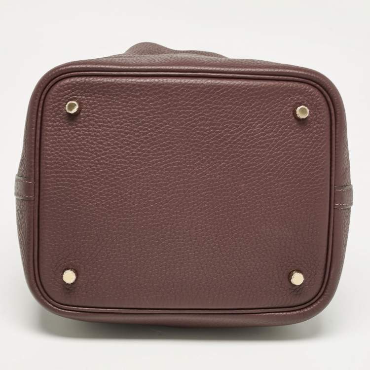 Pre Owned Hermès Rouge Sellier Taurillon Clemence Leather Picotin Lock 22 Bag