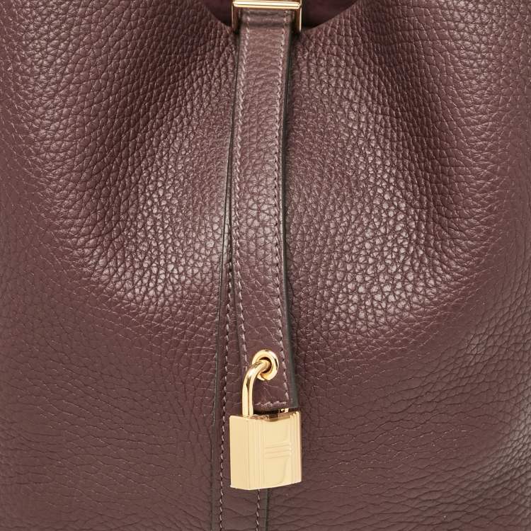 Pre Owned Hermès Rouge Sellier Taurillon Clemence Leather Picotin Lock 22 Bag
