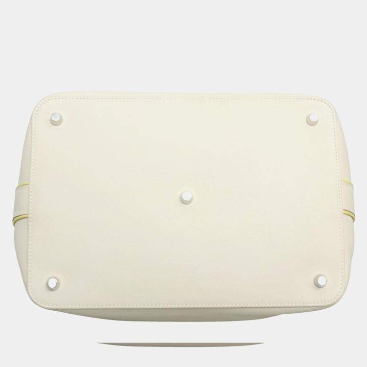 Pre Owned Hermes Craie Soufre, yellow, beige Swift Leather Toolbox 26 Bag