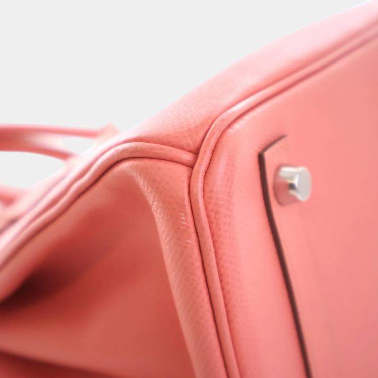 Pre Owned Hermes Flamingo Epsom Leather Birkin 30 Bag