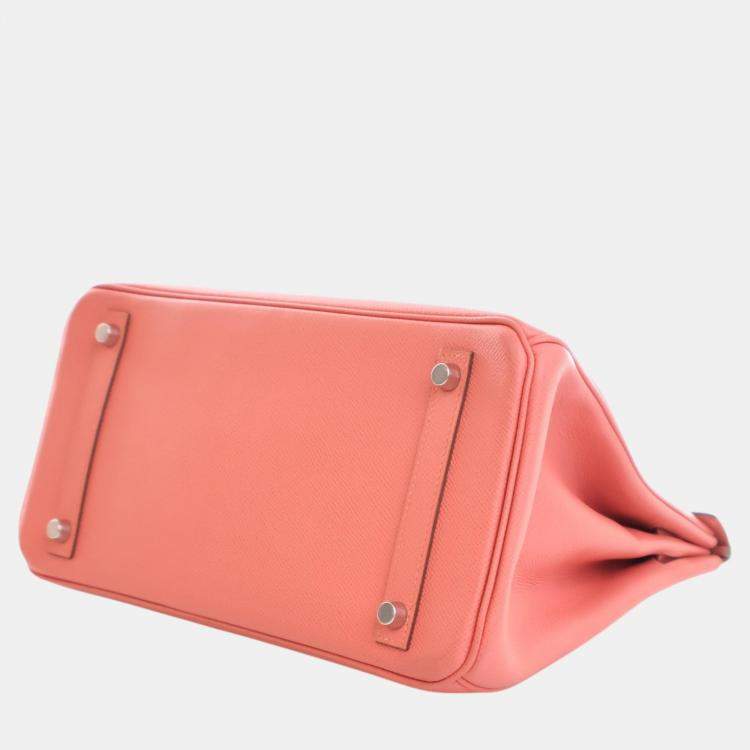 Pre Owned Hermes Flamingo Epsom Leather Birkin 30 Bag