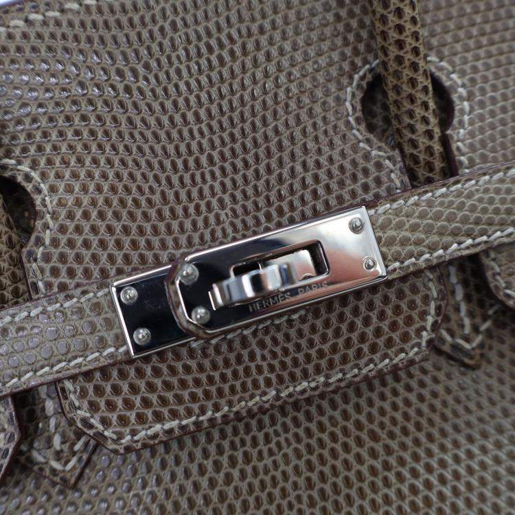 مملوكة مسبقًا Hermes Ficelle Lizard Leather Birkin 25 Bag
