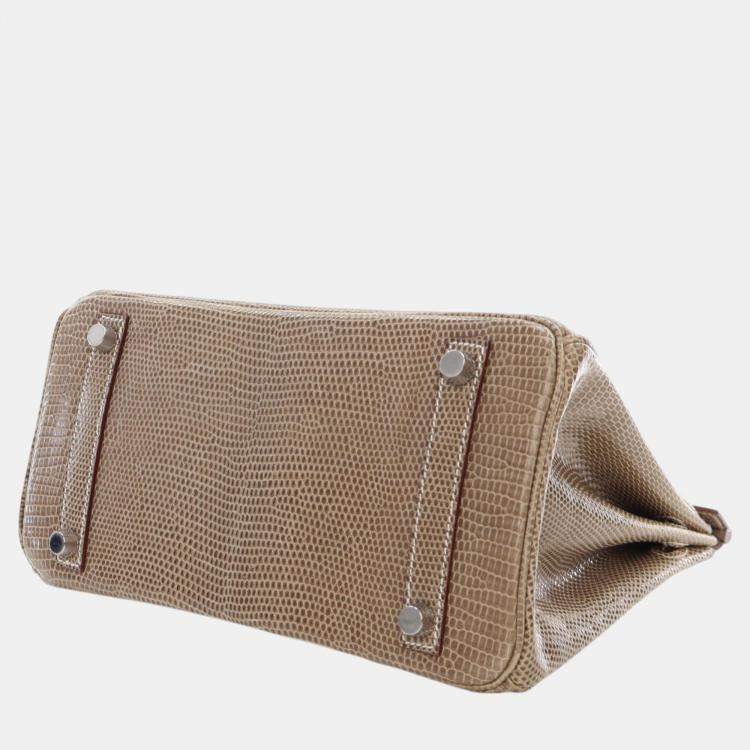 مملوكة مسبقًا Hermes Ficelle Lizard Leather Birkin 25 Bag