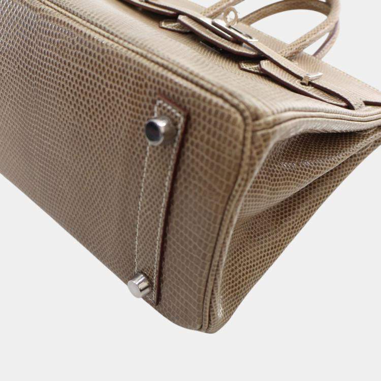 مملوكة مسبقًا Hermes Ficelle Lizard Leather Birkin 25 Bag