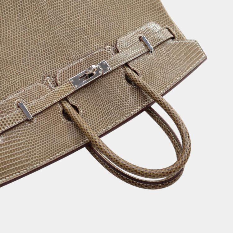 مملوكة مسبقًا Hermes Ficelle Lizard Leather Birkin 25 Bag