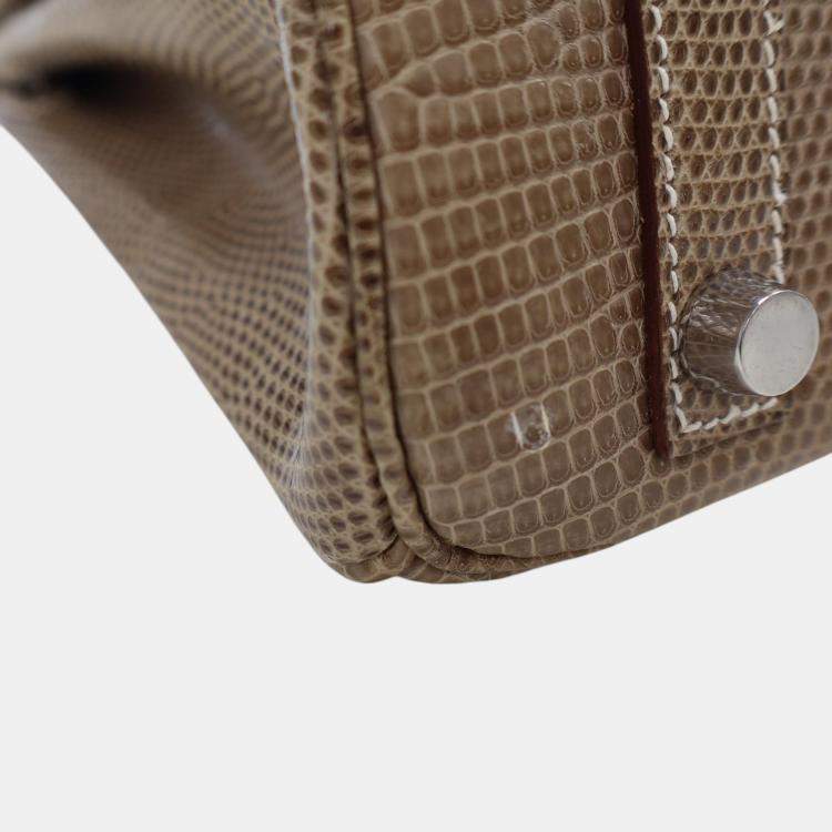 مملوكة مسبقًا Hermes Ficelle Lizard Leather Birkin 25 Bag