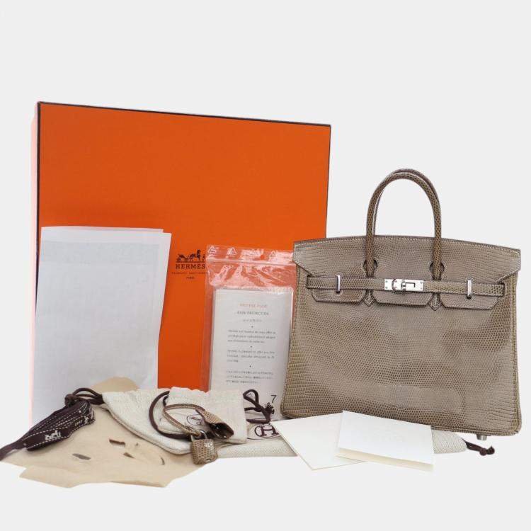 مم�لوكة مسبقًا Hermes Ficelle Lizard Leather Birkin 25 Bag