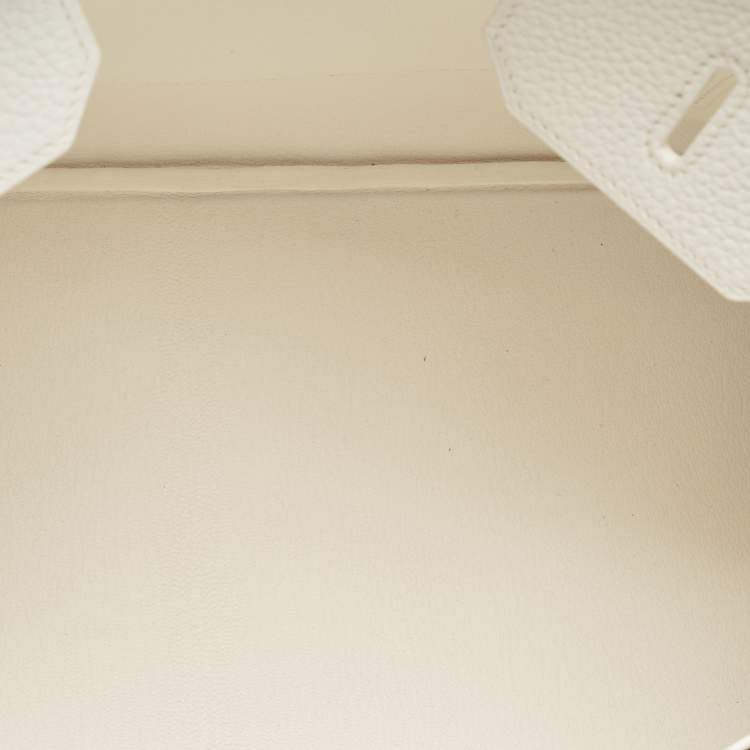 مملوكة مسبقًا Hermès Blanc Togo Leather Gold Finish Birkin 35 Bag