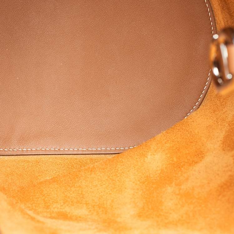 Pre Owned Hermès Gold Taurillon Clemence and Swift Leather In The Loop 23 Bag