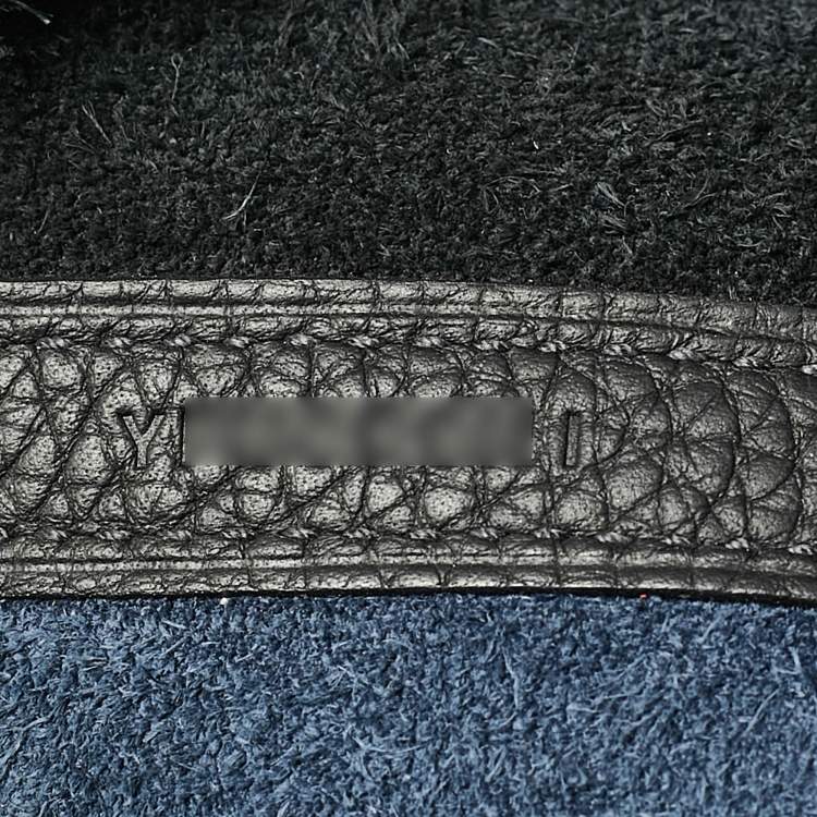 Pre Owned Hermès Bleu Nuit/Noir/Bleu Zanzibar Taurillon Clemence Leather Picotin Lock 22 Bag