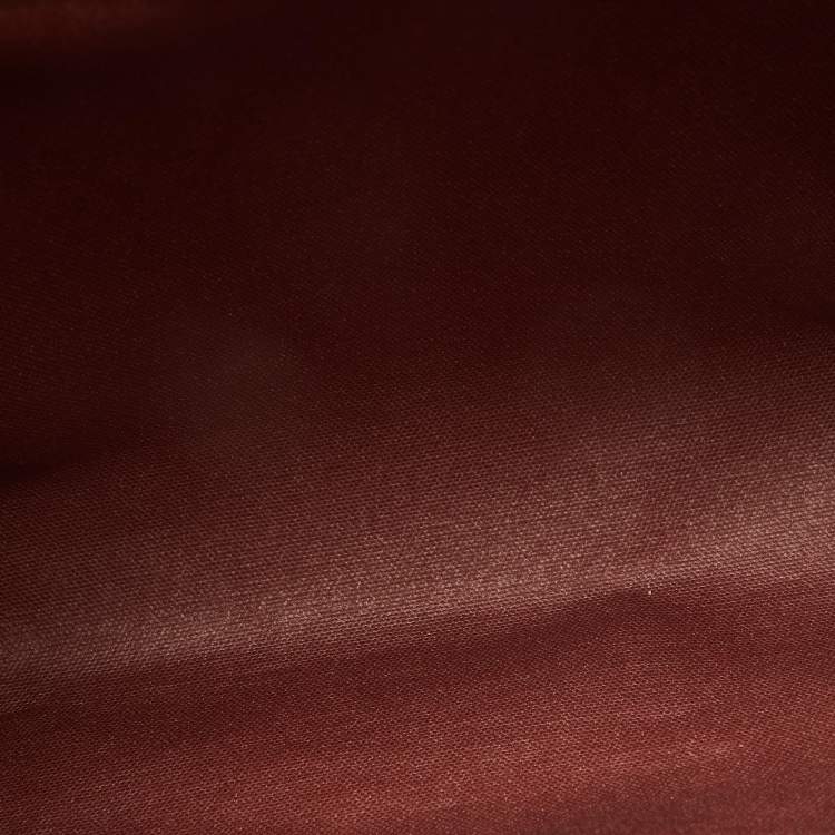 Pre Owned Hermes Rouge H Toile and Leather Herbag Zip 39 Bag