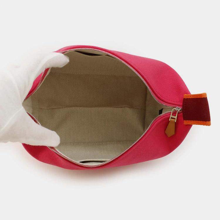 Pre Owned Hermes Hibiscus Canvas Bride- A -Bac PM Bag