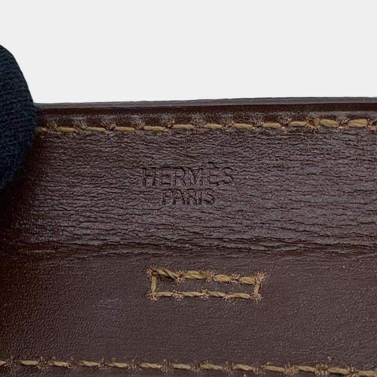 Pre Owned Hermes Brown Box Calf Leather Onimetu Bag