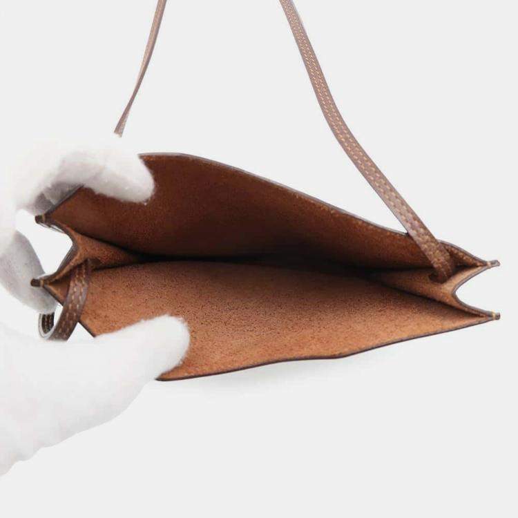 Pre Owned Hermes Brown Box Calf Leather Onimetu Bag