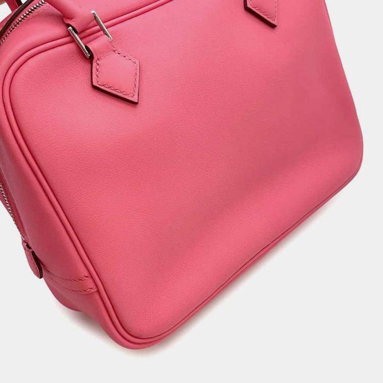 Pre Owned Hermes Rose Azalee Swift Leather Size Plume Bag