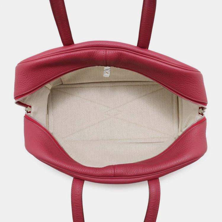 Pre Owned Hermes Ruby Taurillon Clemence Victoria 35 Bag