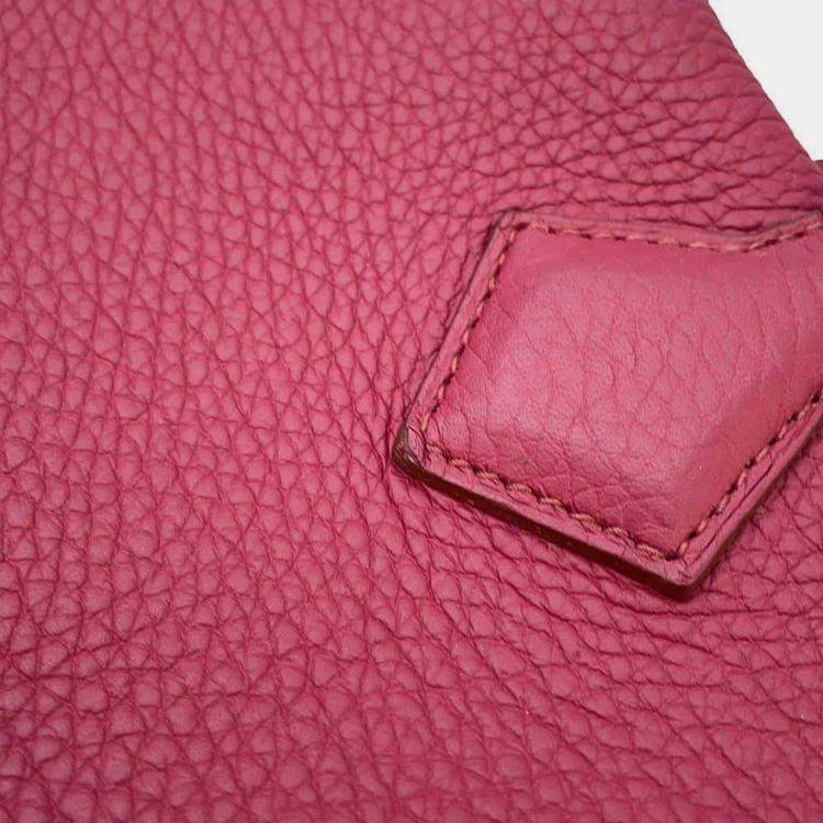 Pre Owned Hermes Ruby Taurillon Clemence Victoria 35 Bag