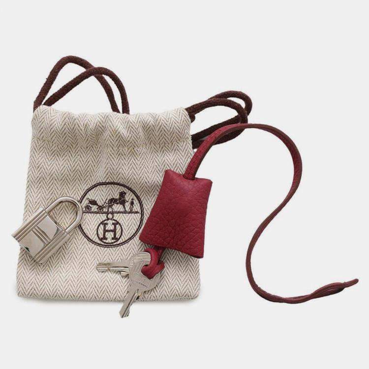 Pre Owned Hermes Ruby Taurillon Clemence Victoria 35 Bag