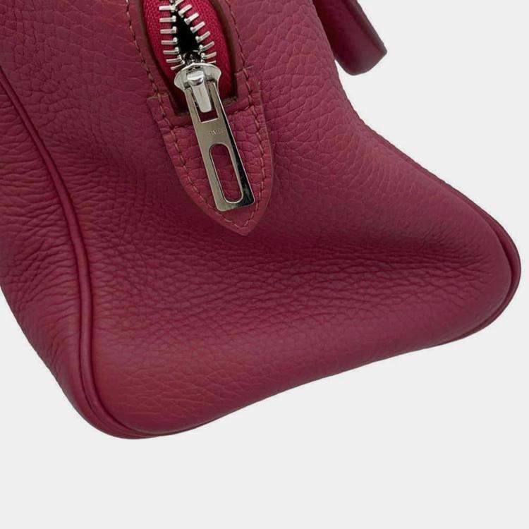 Pre Owned Hermes Ruby Taurillon Clemence Victoria 35 Bag