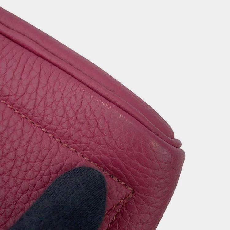 Pre Owned Hermes Ruby Taurillon Clemence Victoria 35 Bag