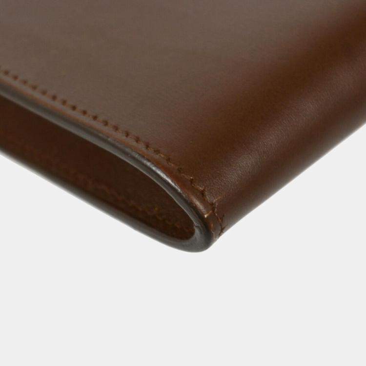 Pre Owned Hermès Havane Box Calf Onimaitou Pochette Shoulder Bag