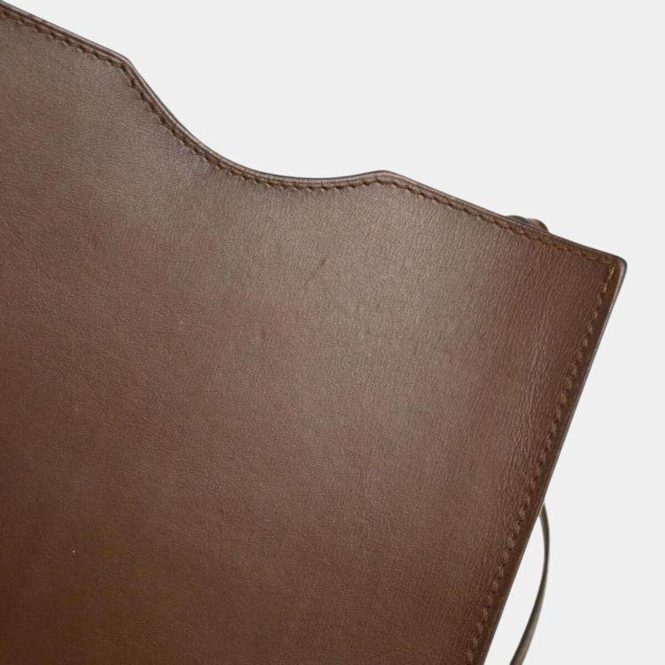 Pre Owned Hermès Havane Box Calf Onimaitou Pochette Shoulder Bag