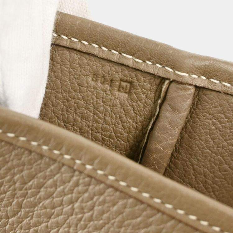 Pre Owned Hermes Etoupe Grey Taurillon Clemence Leather Victoria Tote Bag