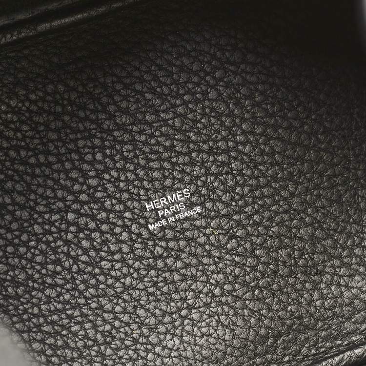 Pre Owned Hermes Noir Taurillon Clemence Leather Picotin Lock 18 Bag