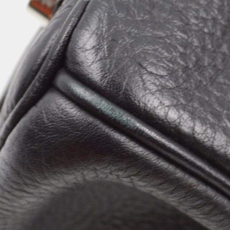 مملوكة مسبقًا Hermes Black Taurillon Clemence Birkin 30 Handbag