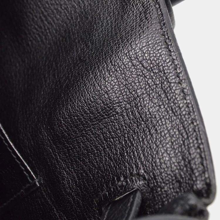 مملوكة مسبقًا Hermes Black Taurillon Clemence Birkin 30 Handbag