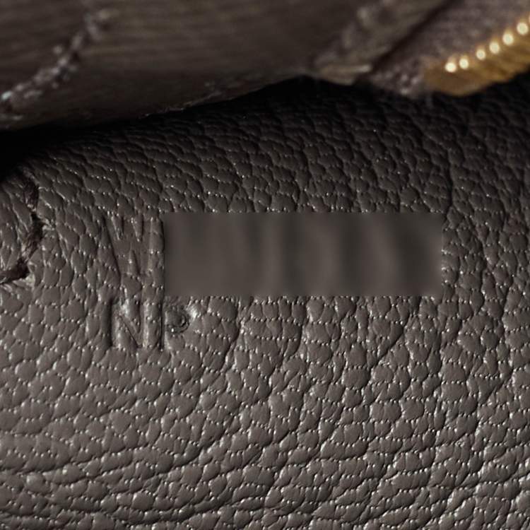 Pre Owned Hermes Etain Epsom Leather Gold Finish Kelly Sellier 25 Bag