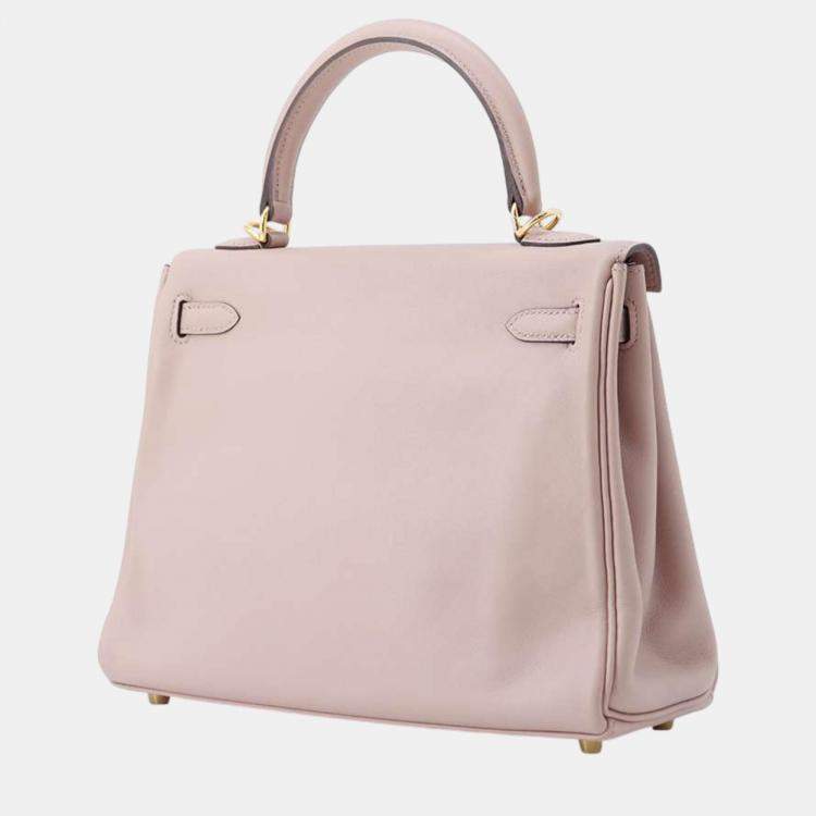 Pre Owned Hermes Glycine Swift Leather Kelly 25 Tote Bag