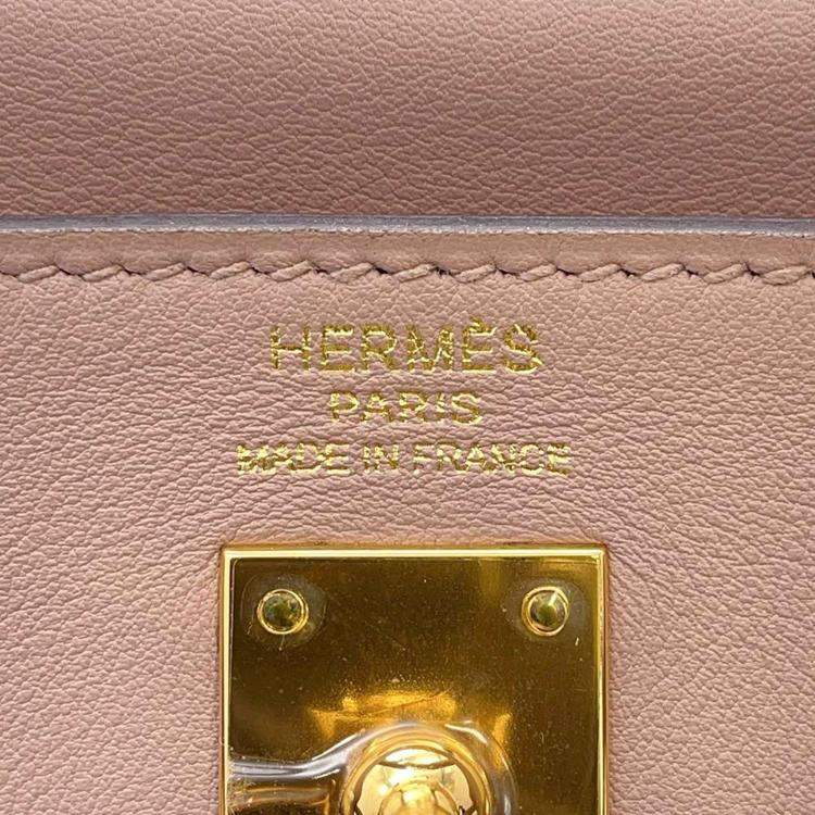 Pre Owned Hermes Glycine Swift Leather Kelly 25 Tote Bag