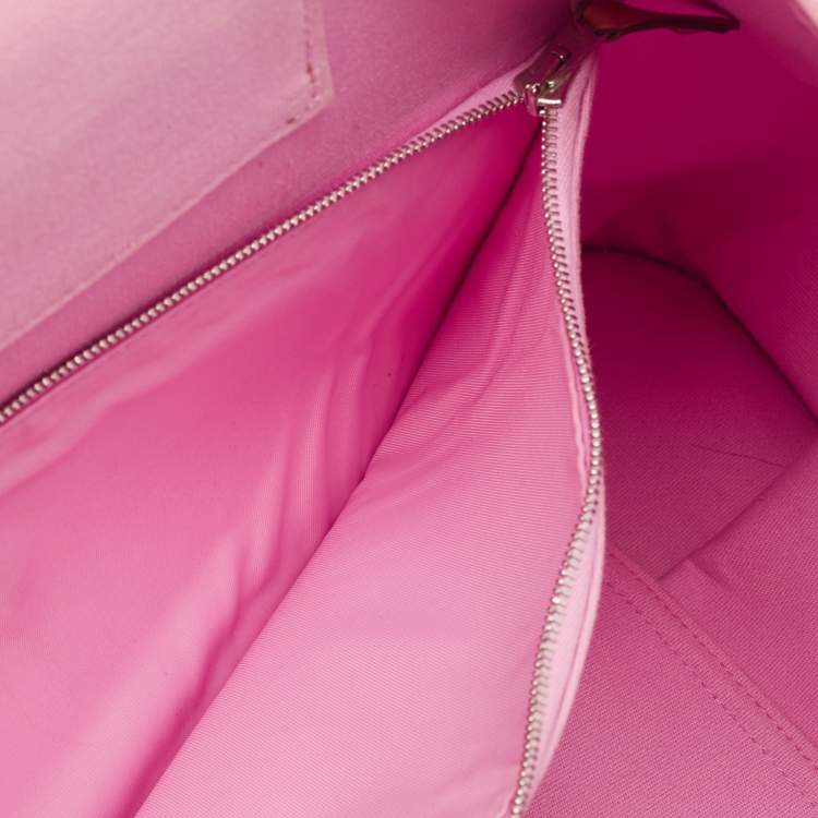 Pre Owned Hermes Rose Pink Canvas Cabag Elan Tote 