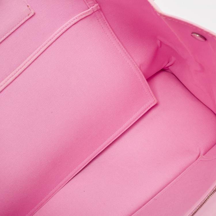 Pre Owned Hermes Rose Pink Canvas Cabag Elan Tote 